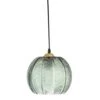Bloomingville Hanglamp Groen Glas Met Motief