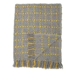 Bloomingville Plaid Grijs Acryl