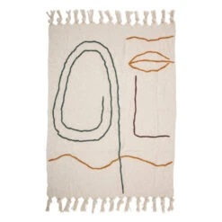 Bloomingville Plaid Katoen Naturel - 150x125cm 8 Bloomingville Plaid Katoen Naturel - 150x125cm -Decoratieve Artikelen Winkel bloomingville plaid katoen naturel 150x125cm 3