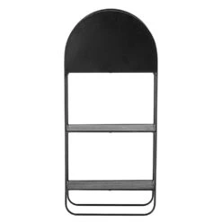 Bloomingville Spiegel Met Planken Metaal - Zwart -Decoratieve Artikelen Winkel bloomingville spiegel met planken metaal zwart 4