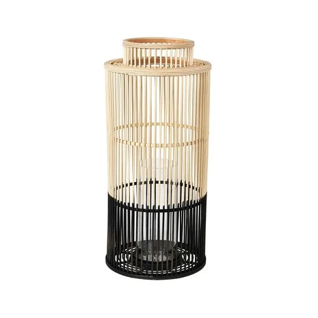 Broste Copenhagen Alde Lantaarn Bamboe/glas - Ø30,5XH67CM 2 Broste Copenhagen Alde Lantaarn Bamboe/glas - Ø30,5XH67CM - Afbeelding 2