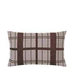 Broste Copenhagen Chequer Kussen Bruin Incl Vulling - W40XL60CM
