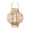 Broste Copenhagen Globus Lantaarn Bamboe/glas-Ø36XH40CM