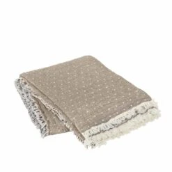 Broste Copenhagen Paula Plaid Beige/off White - 130x180cm