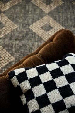 HKliving Black And White Statement Kussen - TKU2165 -Decoratieve Artikelen Winkel hkliving black and white statement kussen tku2165 6