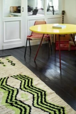 HKliving Geknoopt Vloerkleed Runner Neon Groen 80x370cm - TTK3090 -Decoratieve Artikelen Winkel hkliving geknoopt vloerkleed runner neon groen 80x 5