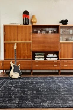 HKliving Geknoopt Vloerkleed Zwart - TTK3104 -Decoratieve Artikelen Winkel hkliving geknoopt vloerkleed zwart ttk3104 4