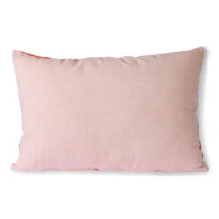 HKliving Gestreept Velvet Kussen -rood/roze 40x60cm -Decoratieve Artikelen Winkel hkliving gestreept velvet kussen rood roze 40x60cm 2