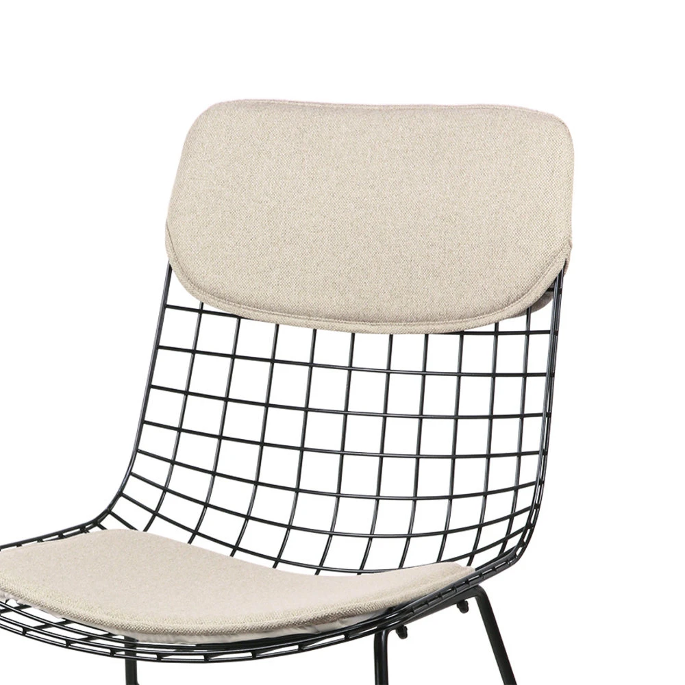 HKliving Kussen Voor Draadstoel - Zand 2 HKliving Kussen Voor Draadstoel - Zand - Afbeelding 2