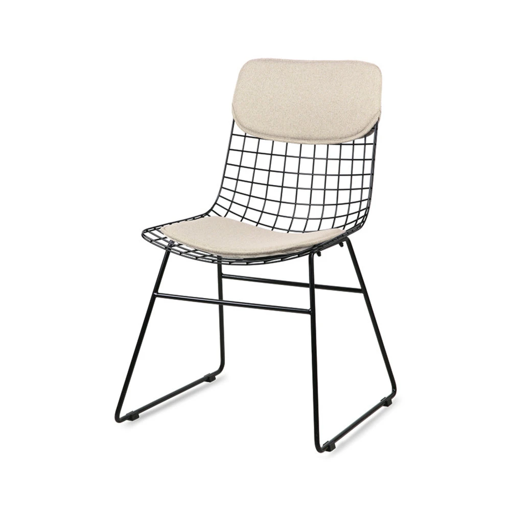 HKliving Kussen Voor Draadstoel - Zand 1 HKliving Kussen Voor Draadstoel - Zand