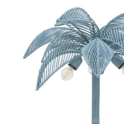HKliving Wicker Palm Vloerlamp - Grijs/blauw -Decoratieve Artikelen Winkel hkliving wicker palm vloerlamp grijs blauw 2