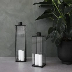 House Doctor Narrow Kandelaar Glas 20x20x60,5cm -Decoratieve Artikelen Winkel house doctor narrow kandelaar glas 20x20x605cm 2