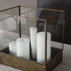 House Doctor Plant Display Box - Antiek Messing -Decoratieve Artikelen Winkel house doctor plant display box antiek messing 2