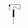 House Doctor Swing Wandlamp Zwart Metaal Messing