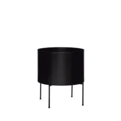 Hubsch Airy Bloempot Zwart Large - 941605