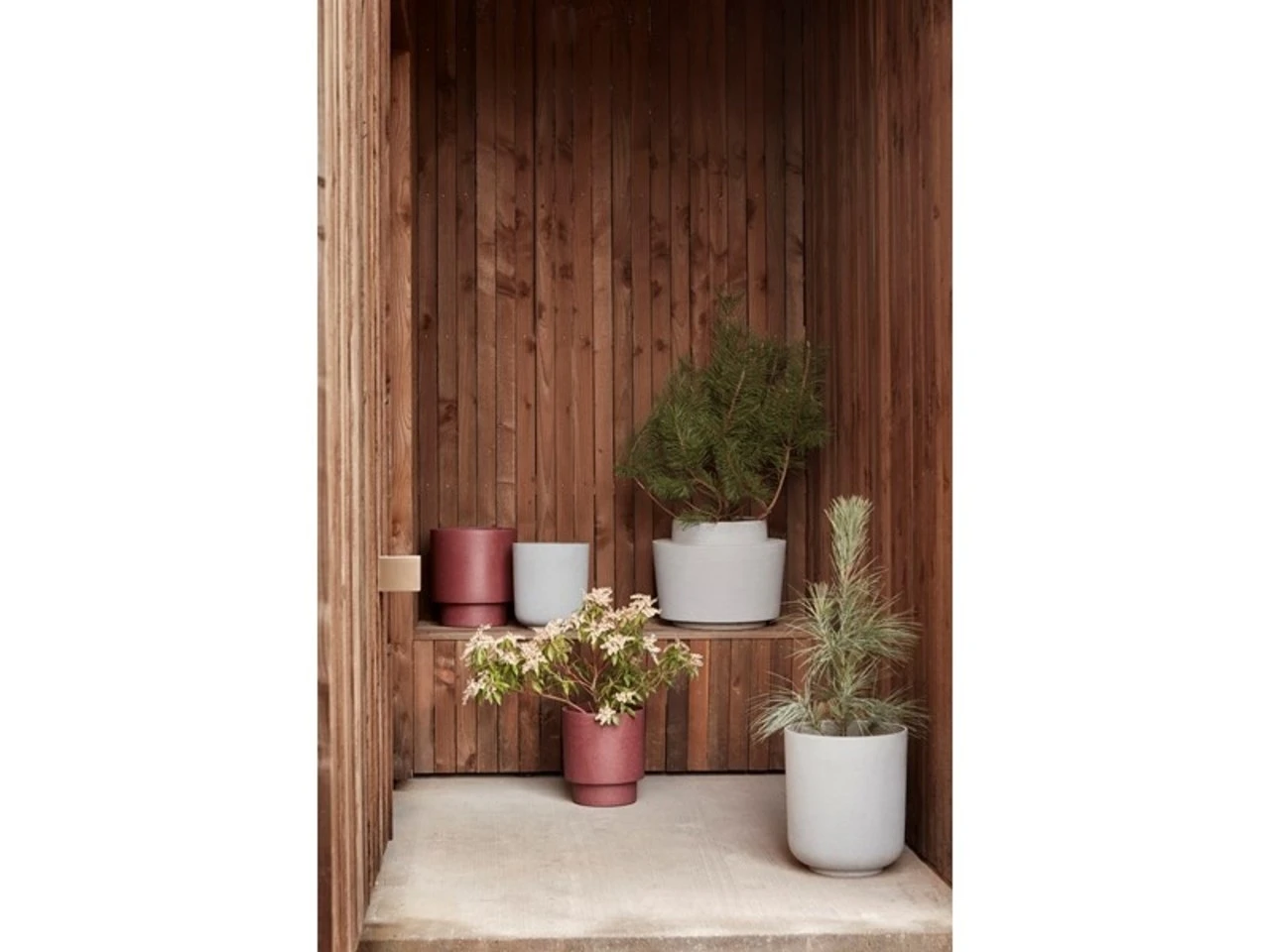 Hubsch Bloempot Lichtgrijs - Set Van 2 Stuks 2 Hubsch Bloempot Lichtgrijs - Set Van 2 Stuks - Afbeelding 2