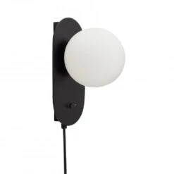 Hubsch Wandlamp Metaal/glas - Zwart