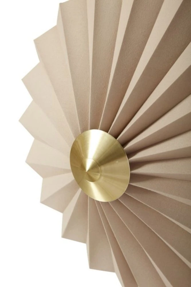 Hubsch Wandlamp Textiel Metaal - Zand/messing 2 Hubsch Wandlamp Textiel Metaal - Zand/messing - Afbeelding 2