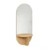 Hubsch Wandspiegel Eikenhout Met Plank - Naturel