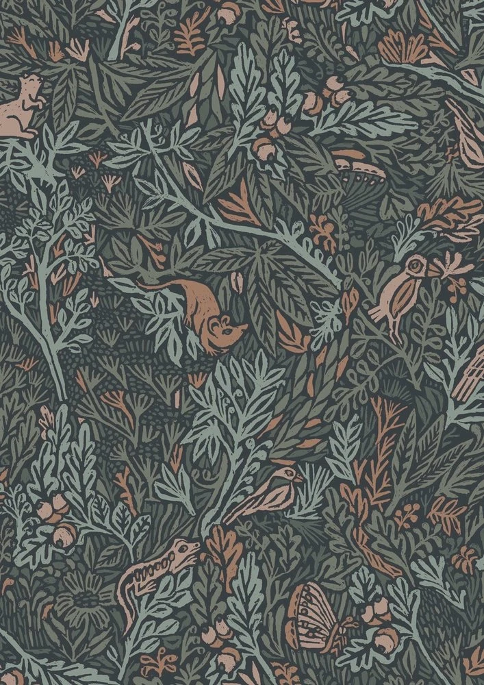 KEK Amsterdam Botanisch Patroon Behang 100x280cm FR-021 1 KEK Amsterdam Botanisch Patroon Behang 100x280cm FR-021