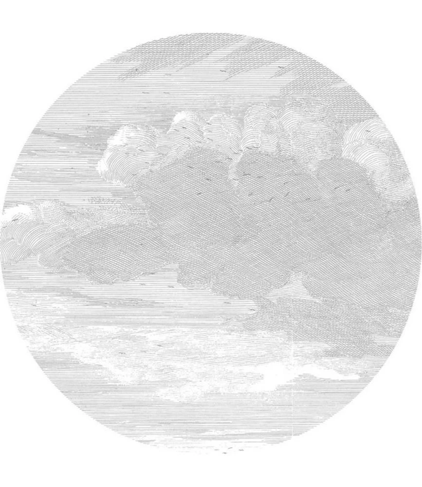 KEK Amsterdam Engraved Clouds Cirkelbehang CK-057 - ø190cm - 1 KEK Amsterdam Engraved Clouds Cirkelbehang CK-057 - ø190cm -