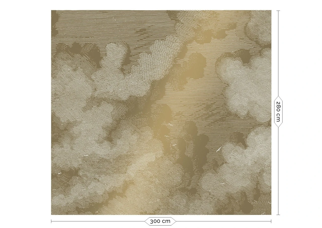 KEK Amsterdam Engraved Clouds Goud Behang MW-011- 300x280cm 1 KEK Amsterdam Engraved Clouds Goud Behang MW-011- 300x280cm