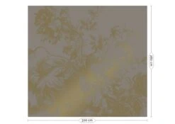 KEK Amsterdam Engraved Flowers Goud Behang MW-017 - 300x280cm