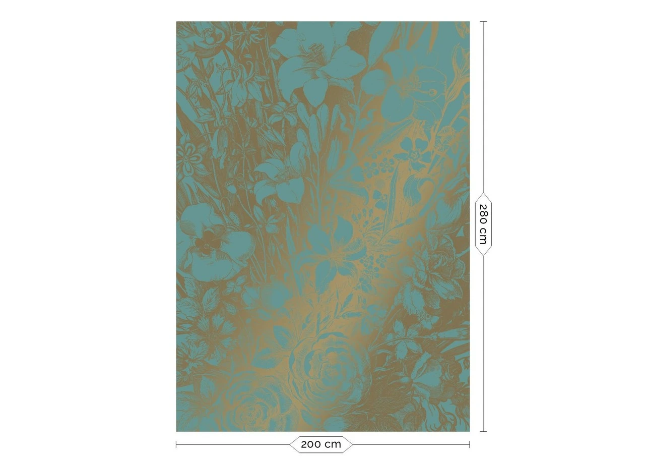 KEK Amsterdam Engraved Flowers Goud Behang MW-019 - 200x280cm 1 KEK Amsterdam Engraved Flowers Goud Behang MW-019 - 200x280cm