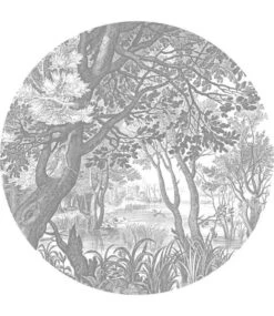 KEK Amsterdam Engraved Landscapes Behangcirkel SC-044 - ø142,5cm