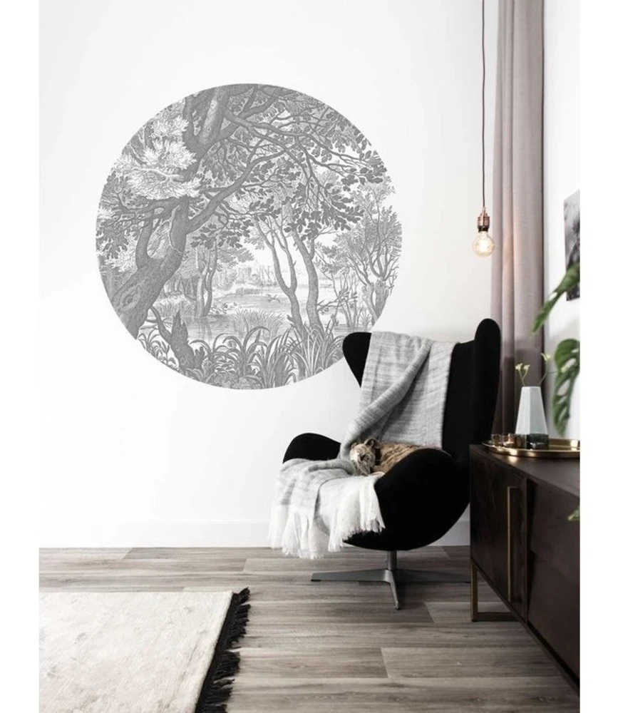 KEK Amsterdam Engraved Landscapes Cirkelbehang CK-044 - ø190cm 2 KEK Amsterdam Engraved Landscapes Cirkelbehang CK-044 - ø190cm - Afbeelding 2