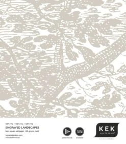 KEK Amsterdam Engraved Landschappen Behang WP-773 Grijs 300x280cm -Decoratieve Artikelen Winkel kek amsterdam engraved landschappen behang wp 773 2