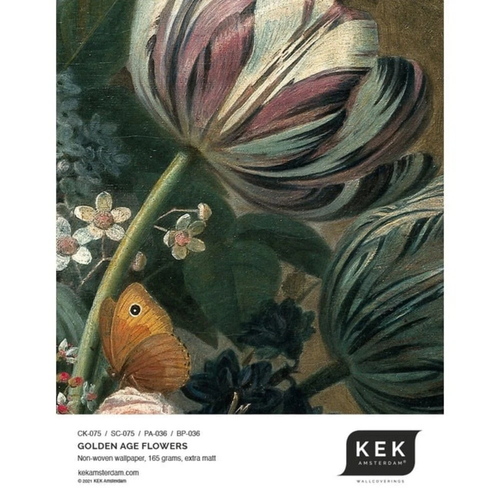 KEK Amsterdam Golden Age Flowers Behangcirkel CK-075 ø190cm 2 KEK Amsterdam Golden Age Flowers Behangcirkel CK-075 ø190cm - Afbeelding 2