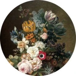 KEK Amsterdam Golden Age Flowers Behangcirkel SC-075 ø142,5cm