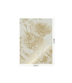KEK Amsterdam Goud Engraved Bloemen Behang Zand MW-143 200x280cm -Decoratieve Artikelen Winkel kek amsterdam goud engraved bloemen behang zand mw 2
