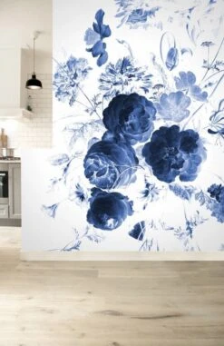 KEK Amsterdam Royal Blue Flowers I Bloemen Behang -Decoratieve Artikelen Winkel kek amsterdam royal blue flowers i bloemen behang 5