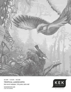 KEK Amsterdam Tropical Landscapes Cirkelbehang BC-081 - ø237,5 Cm -Decoratieve Artikelen Winkel kek amsterdam tropical landscapes cirkelbehang bc 2