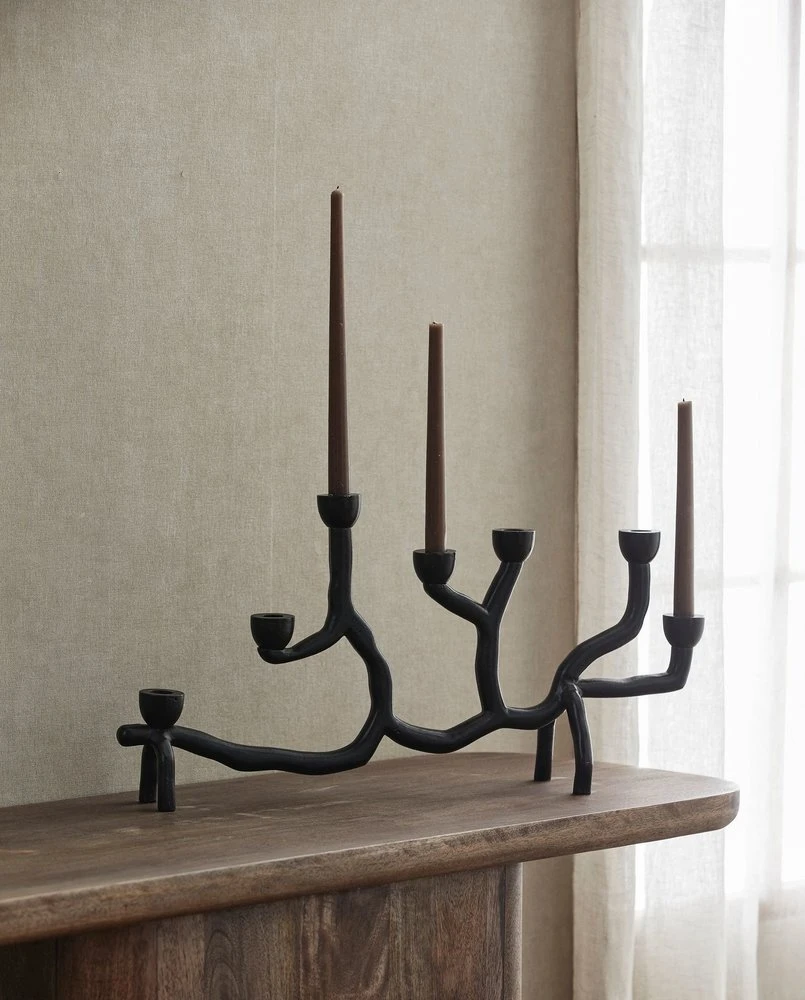 Nordal Barra Kandelaar Zwart - 3155 3 Nordal Barra Kandelaar Zwart - 3155 - Afbeelding 3