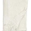 Nordal Bedsprei Met Franjes Linnen - Wit