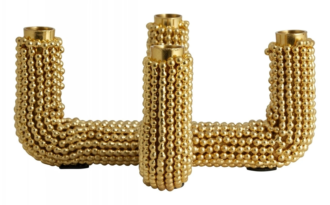 Nordal Fogo Kandelaar - Goud 2 Nordal Fogo Kandelaar - Goud - Afbeelding 2