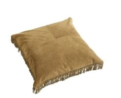 Nordal Hippie Leren Kussen Incl Vulling - Bruin 80x80cm