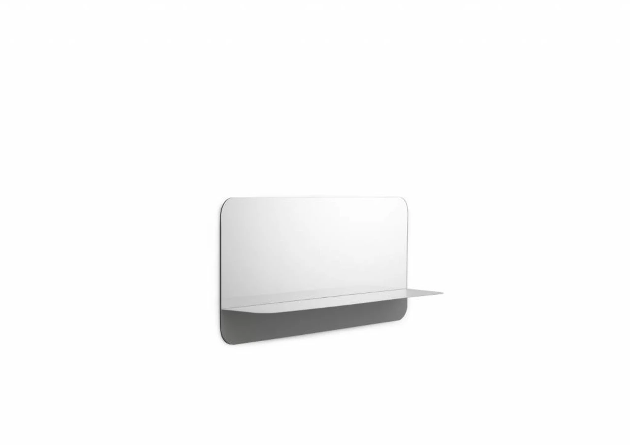 Normann Copenhagen Horizon Spiegel Met Plank Horizontaal Grijs 1 Normann Copenhagen Horizon Spiegel Met Plank Horizontaal Grijs