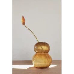 OYOY Lasi Vaas Amber - L300215 -Decoratieve Artikelen Winkel oyoy lasi vaas amber l300215 3