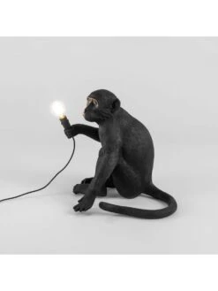 Seletti Monkey Lamp Sitting - Zwart 9 Seletti Monkey Lamp Sitting - Zwart -Decoratieve Artikelen Winkel seletti monkey lamp sitting zwart 2